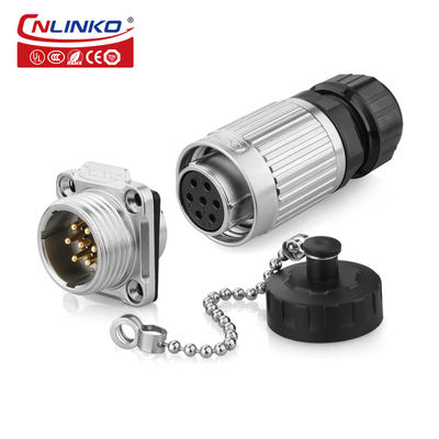 موصل سلك معدني CNLINKO 7 Pin IP68 مقاوم للماء M20 مع 16-18AWG