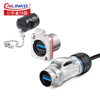 Factory Price M24 Metal Data Connector IP68 Waterproof USB 3.0 Connector